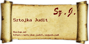 Sztojka Judit névjegykártya